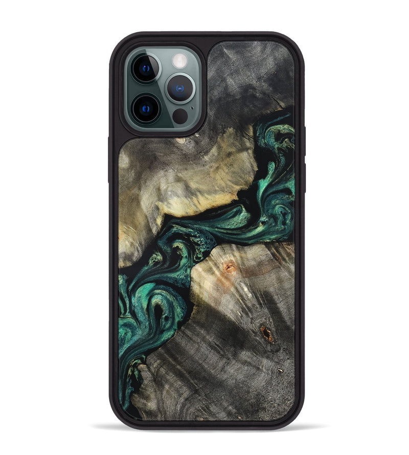 iPhone 12 Pro Max Wood Phone Case - Aurelio (Green, 827528)