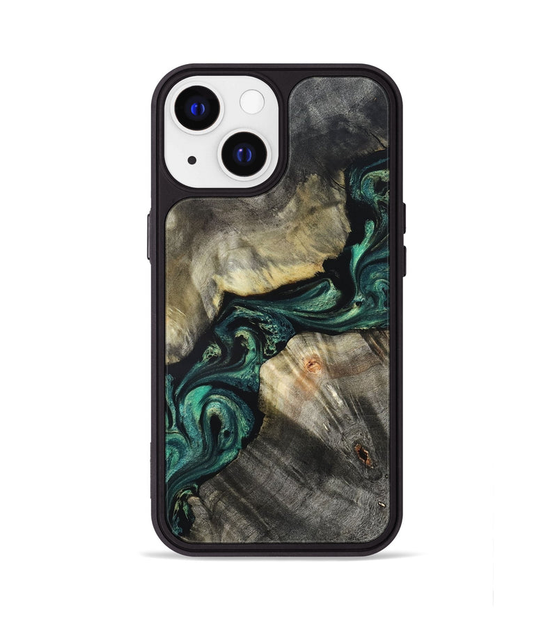 iPhone 13 Wood Phone Case - Aurelio (Green, 827528)