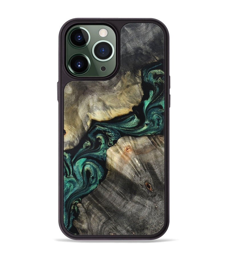iPhone 13 Pro Max Wood Phone Case - Aurelio (Green, 827528)