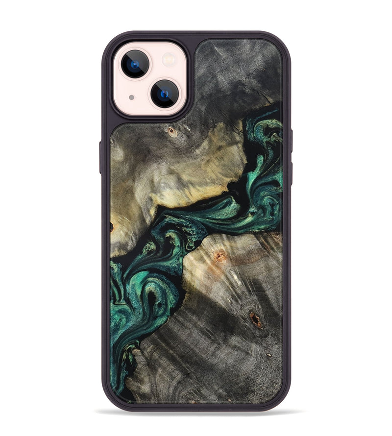 iPhone 14 Plus Wood Phone Case - Aurelio (Green, 827528)