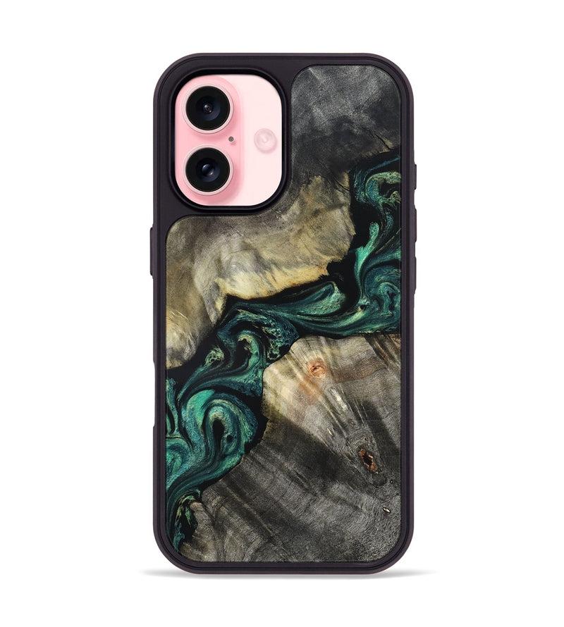 iPhone 16 Wood Phone Case - Aurelio (Green, 827528)