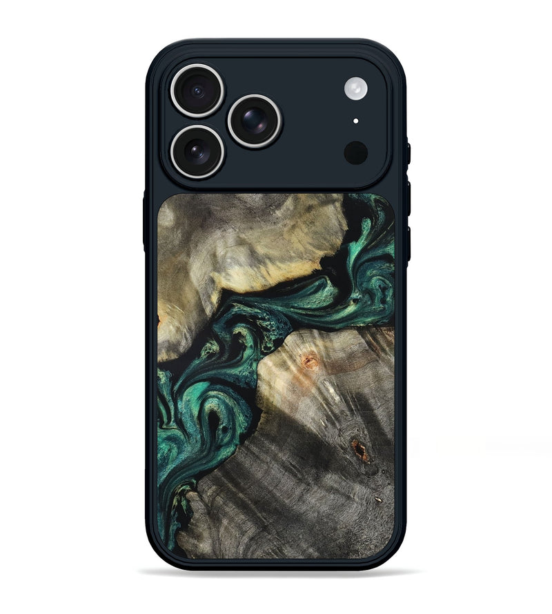 iPhone 17 Pro Max Wood Phone Case - Aurelio (Green, 827528)