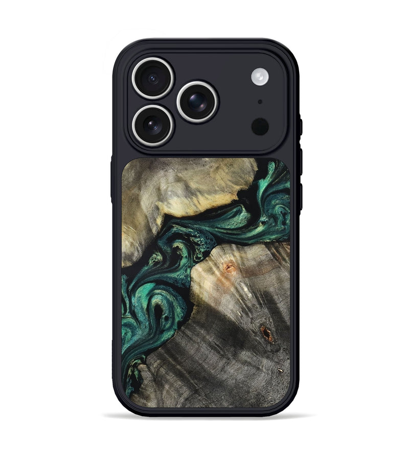 iPhone 17 Pro Wood Phone Case - Aurelio (Green, 827528)