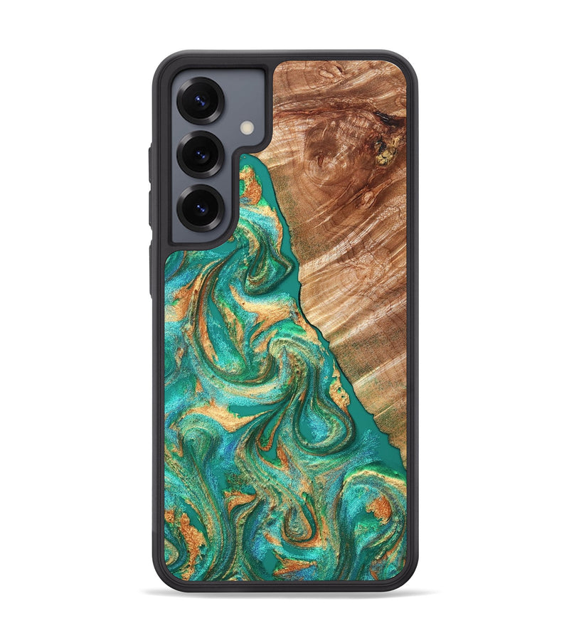 Galaxy S25 Plus Wood Phone Case - Kelsea (Green, 827529)
