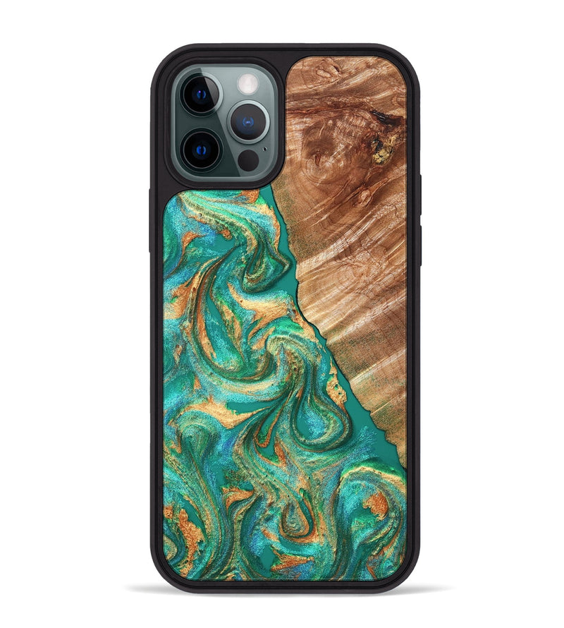 iPhone 12 Pro Max Wood Phone Case - Kelsea (Green, 827529)