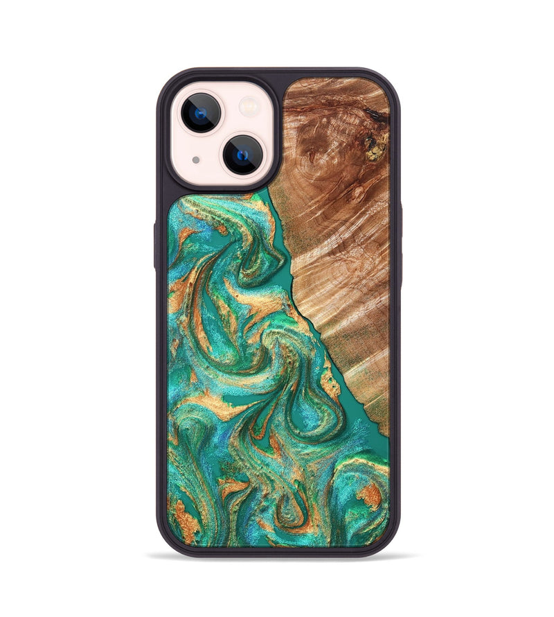 iPhone 14 Wood Phone Case - Kelsea (Green, 827529)