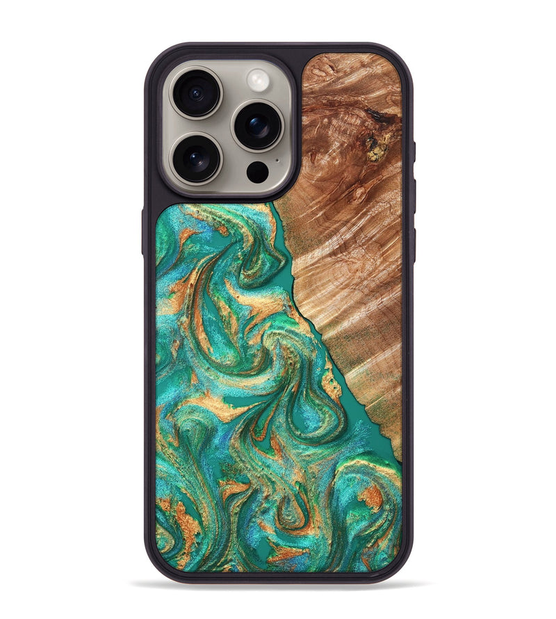 iPhone 15 Pro Max Wood Phone Case - Kelsea (Green, 827529)