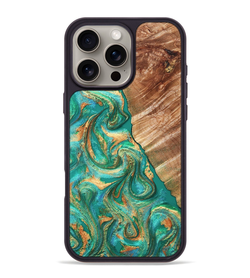iPhone 16 Pro Max Wood Phone Case - Kelsea (Green, 827529)