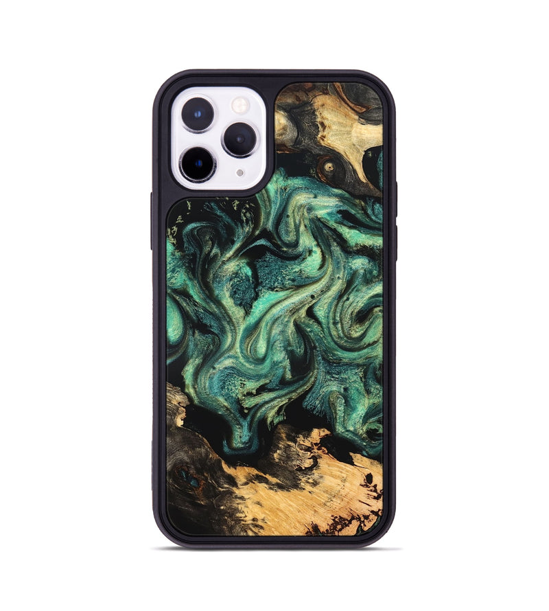 iPhone 11 Pro Wood Phone Case - Laquita (Green, 827530)