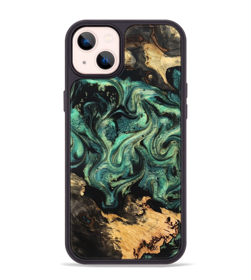 iPhone 14 Plus Wood Phone Case - Laquita (Green, 827530)