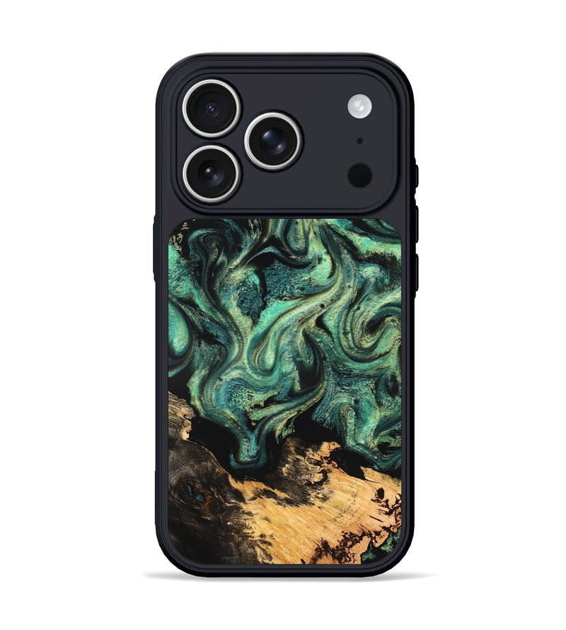 iPhone 17 Pro Wood Phone Case - Laquita (Green, 827530)