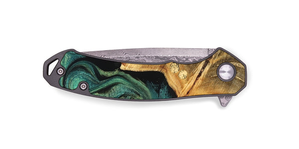 EDC Wood Pocket Knife - Dee (Green, 827531)