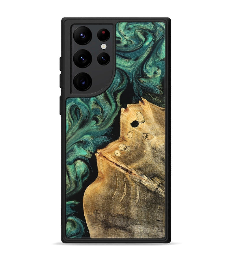 Galaxy S22 Ultra Wood Phone Case - Dee (Green, 827531)