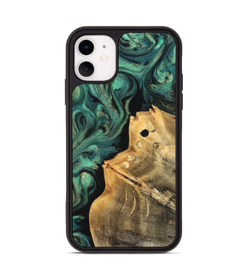 iPhone 11 Wood Phone Case - Dee (Green, 827531)