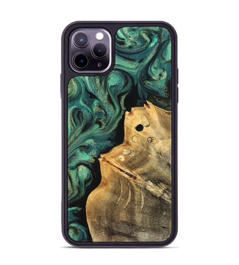 iPhone 11 Pro Max Wood Phone Case - Dee (Green, 827531)