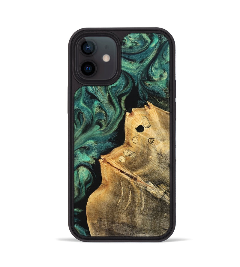 iPhone 12 Wood Phone Case - Dee (Green, 827531)