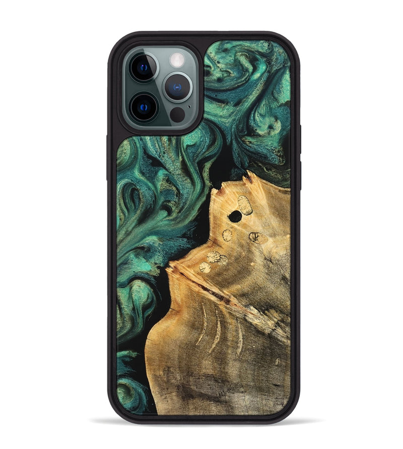 iPhone 12 Pro Max Wood Phone Case - Dee (Green, 827531)