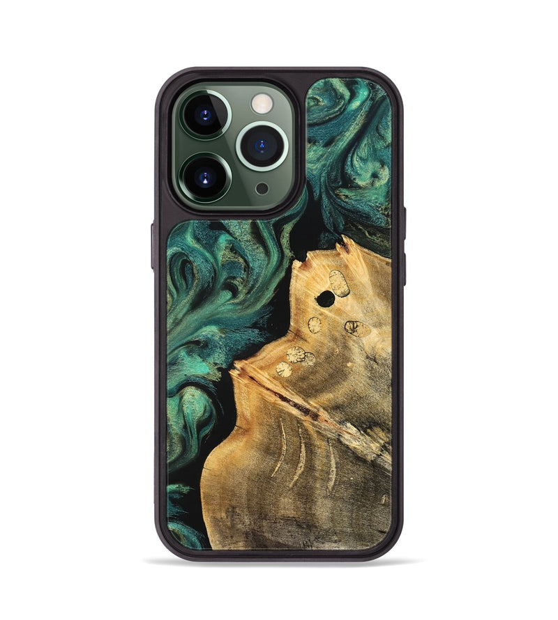 iPhone 13 Pro Wood Phone Case - Dee (Green, 827531)