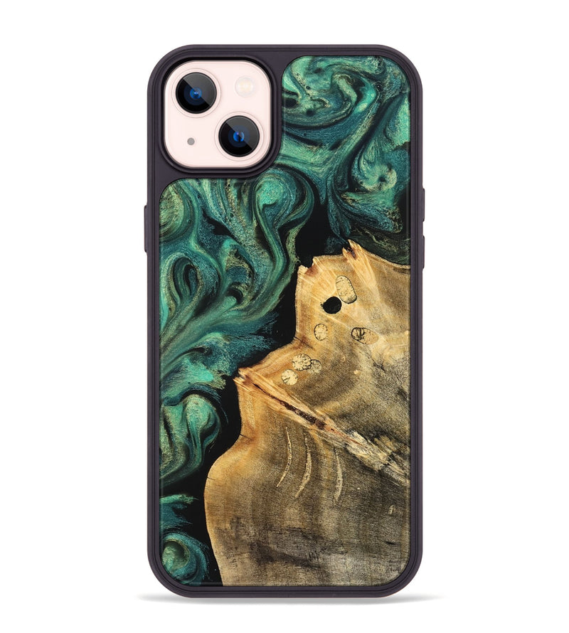 iPhone 14 Plus Wood Phone Case - Dee (Green, 827531)