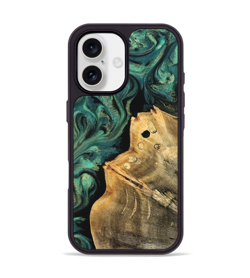 iPhone 17 Wood Phone Case - Dee (Green, 827531)
