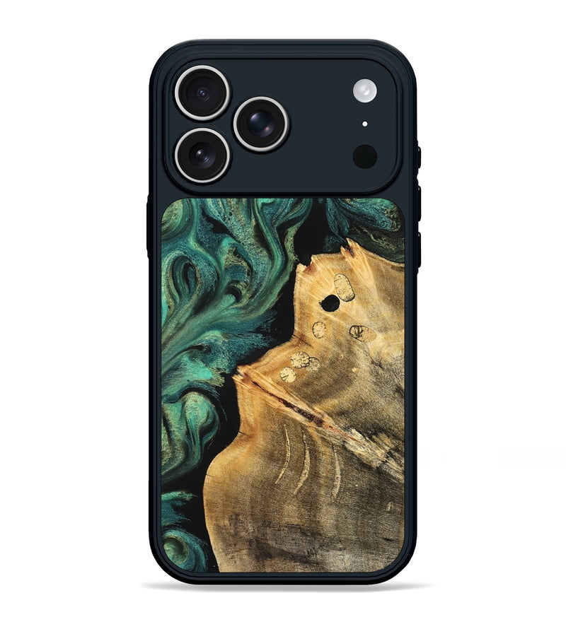 iPhone 17 Pro Max Wood Phone Case - Dee (Green, 827531)