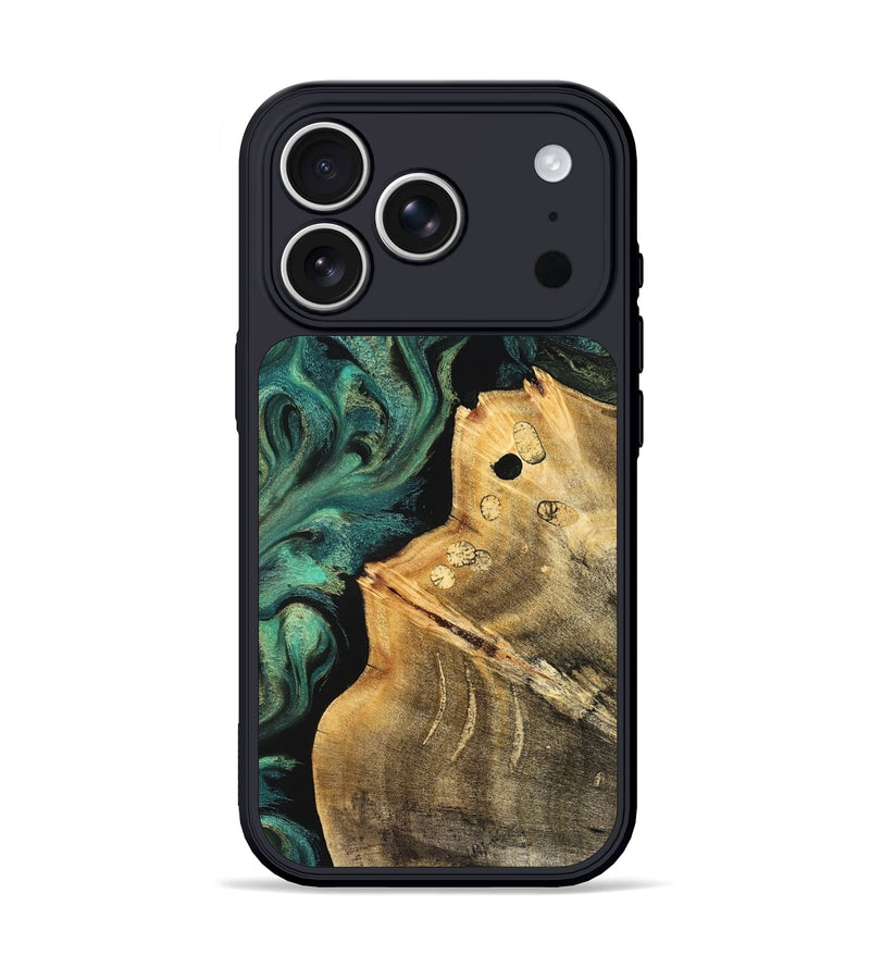 iPhone 17 Pro Wood Phone Case - Dee (Green, 827531)