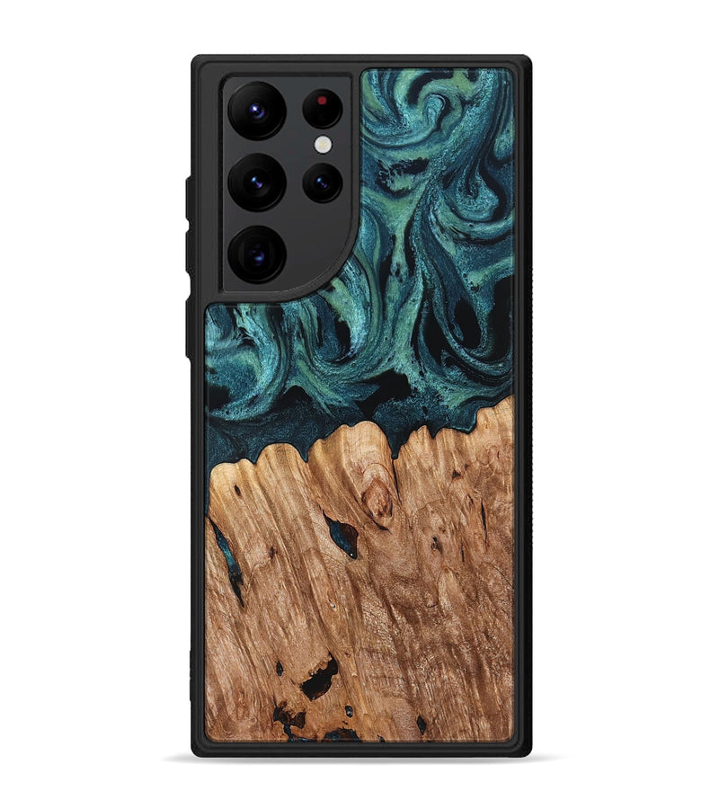 Galaxy S22 Ultra Wood Phone Case - Chace (Green, 827532)