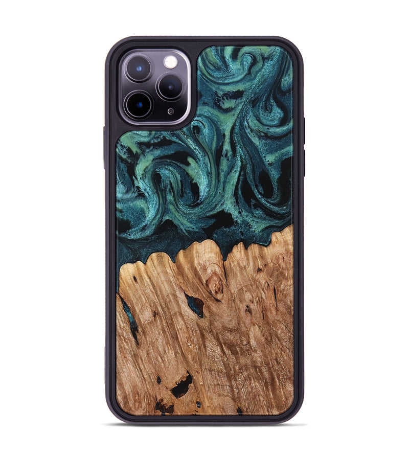 iPhone 11 Pro Max Wood Phone Case - Chace (Green, 827532)