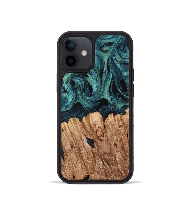 iPhone 12 mini Wood Phone Case - Chace (Green, 827532)