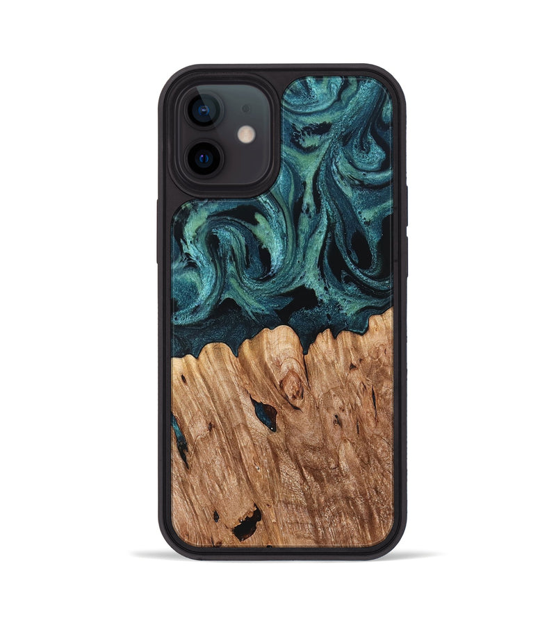 iPhone 12 Wood Phone Case - Chace (Green, 827532)