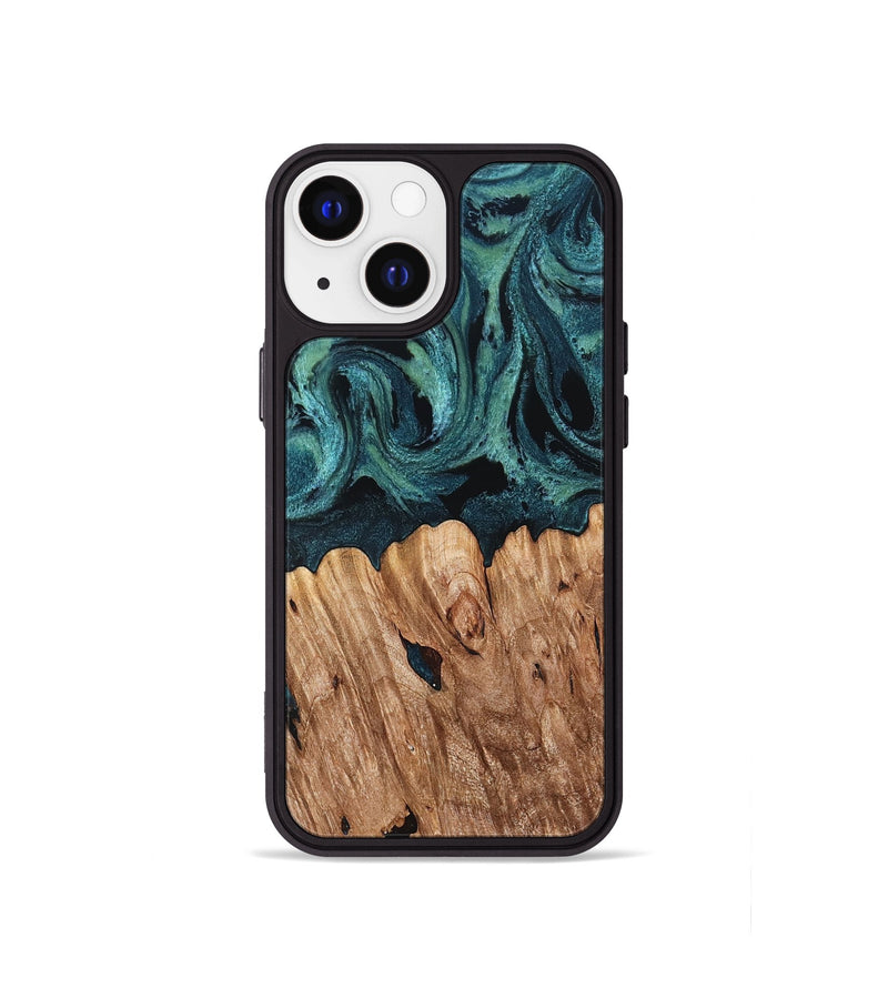 iPhone 13 mini Wood Phone Case - Chace (Green, 827532)