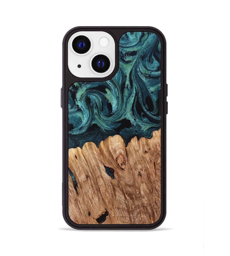 iPhone 13 Wood Phone Case - Chace (Green, 827532)