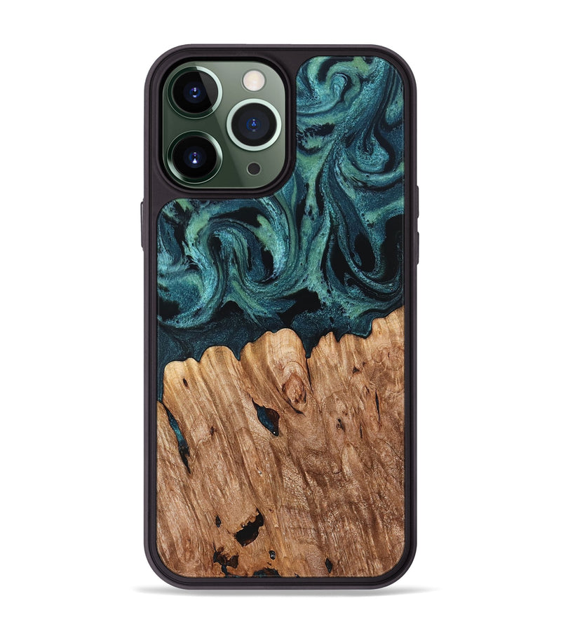 iPhone 13 Pro Max Wood Phone Case - Chace (Green, 827532)