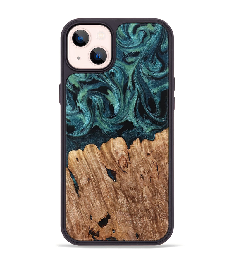 iPhone 14 Plus Wood Phone Case - Chace (Green, 827532)