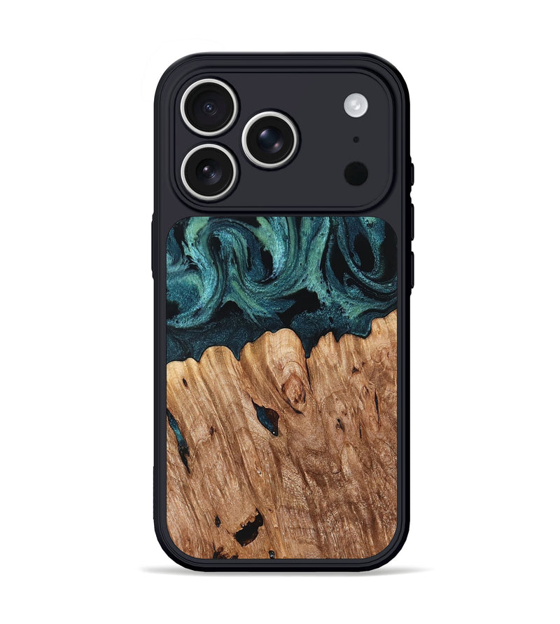 iPhone 17 Pro Wood Phone Case - Chace (Green, 827532)