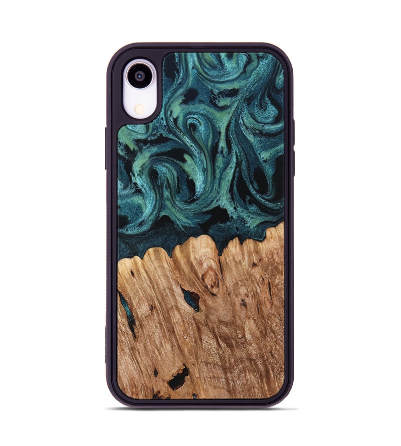 iPhone Xr Wood Phone Case - Chace (Green, 827532)
