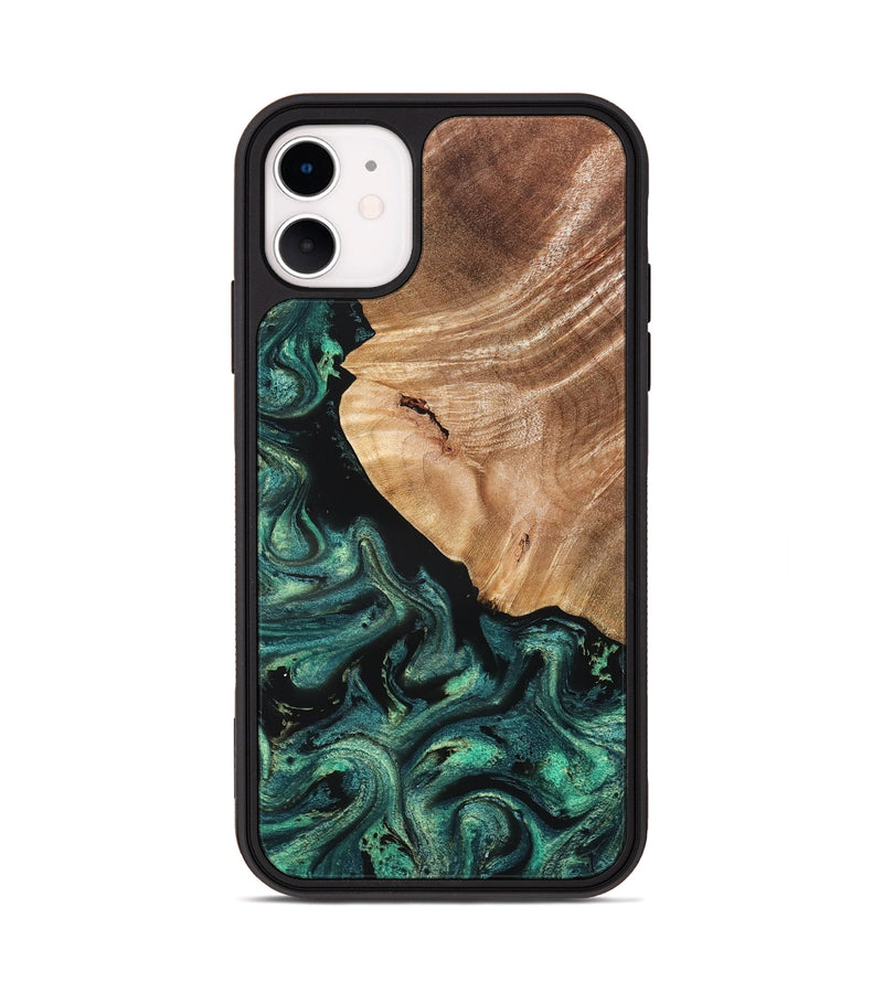 iPhone 11 Wood Phone Case - Jeffry (Green, 827533)
