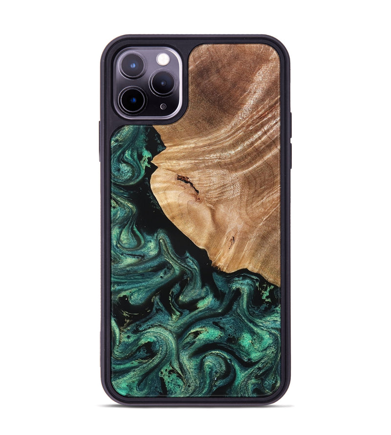 iPhone 11 Pro Max Wood Phone Case - Jeffry (Green, 827533)