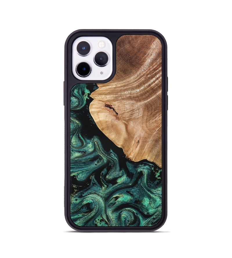 iPhone 11 Pro Wood Phone Case - Jeffry (Green, 827533)