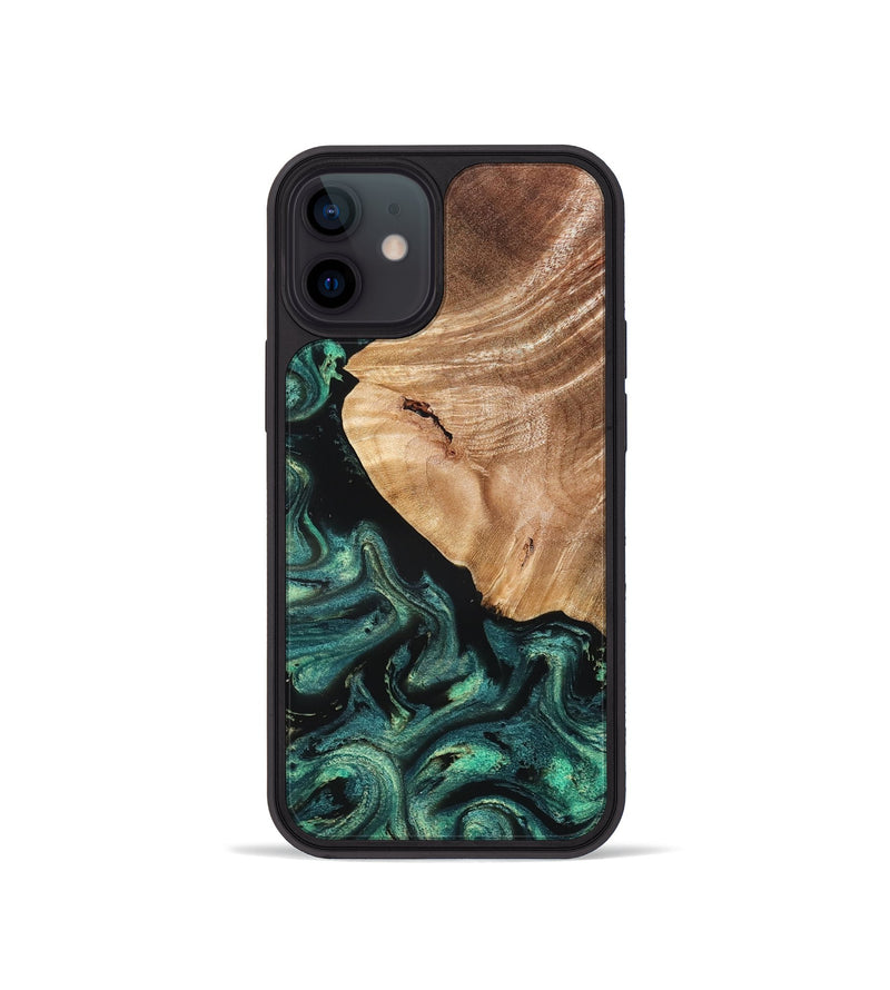 iPhone 12 mini Wood Phone Case - Jeffry (Green, 827533)