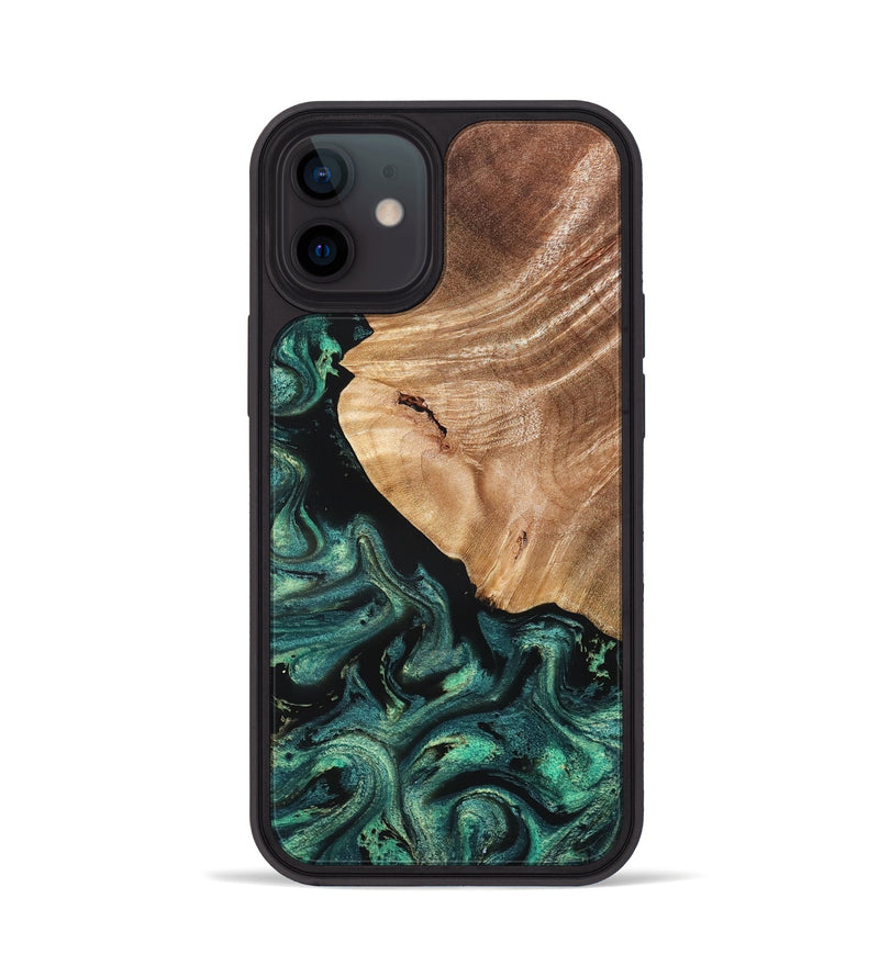 iPhone 12 Wood Phone Case - Jeffry (Green, 827533)