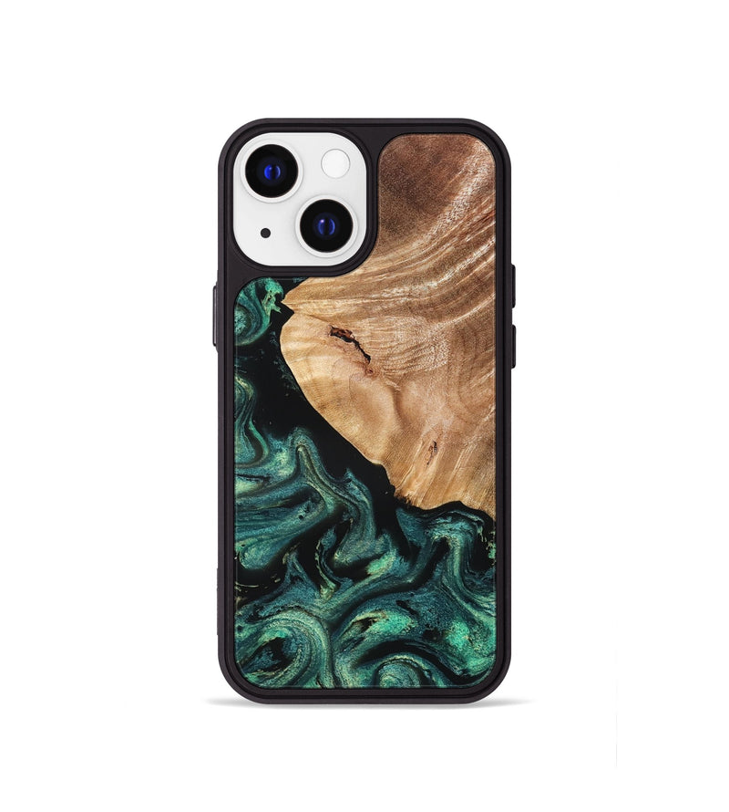 iPhone 13 mini Wood Phone Case - Jeffry (Green, 827533)