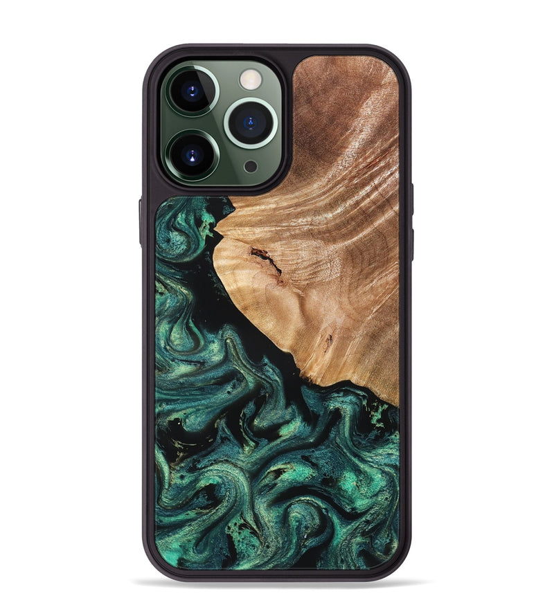 iPhone 13 Pro Max Wood Phone Case - Jeffry (Green, 827533)