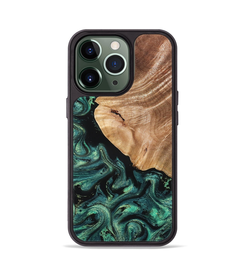 iPhone 13 Pro Wood Phone Case - Jeffry (Green, 827533)