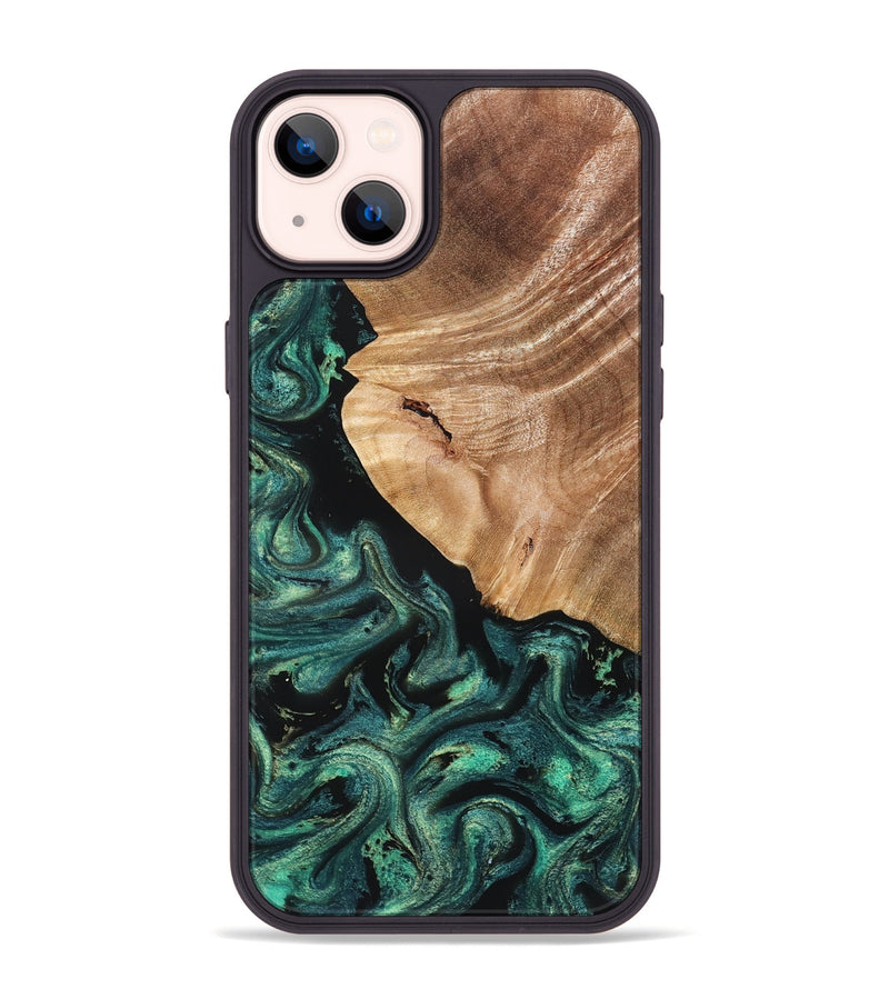 iPhone 14 Plus Wood Phone Case - Jeffry (Green, 827533)