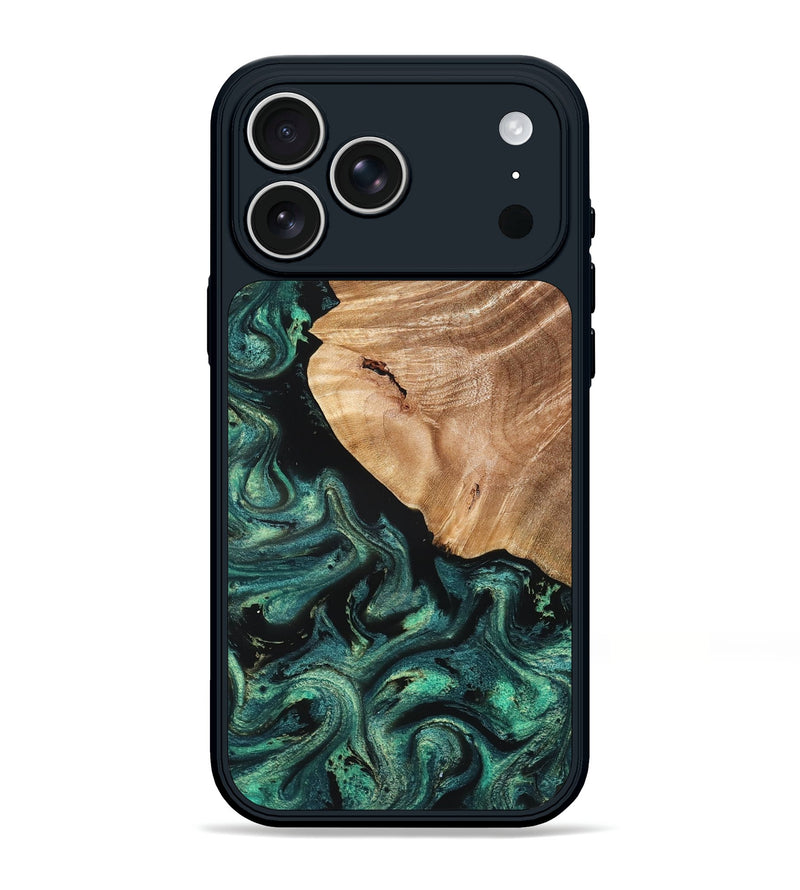 iPhone 17 Pro Max Wood Phone Case - Jeffry (Green, 827533)