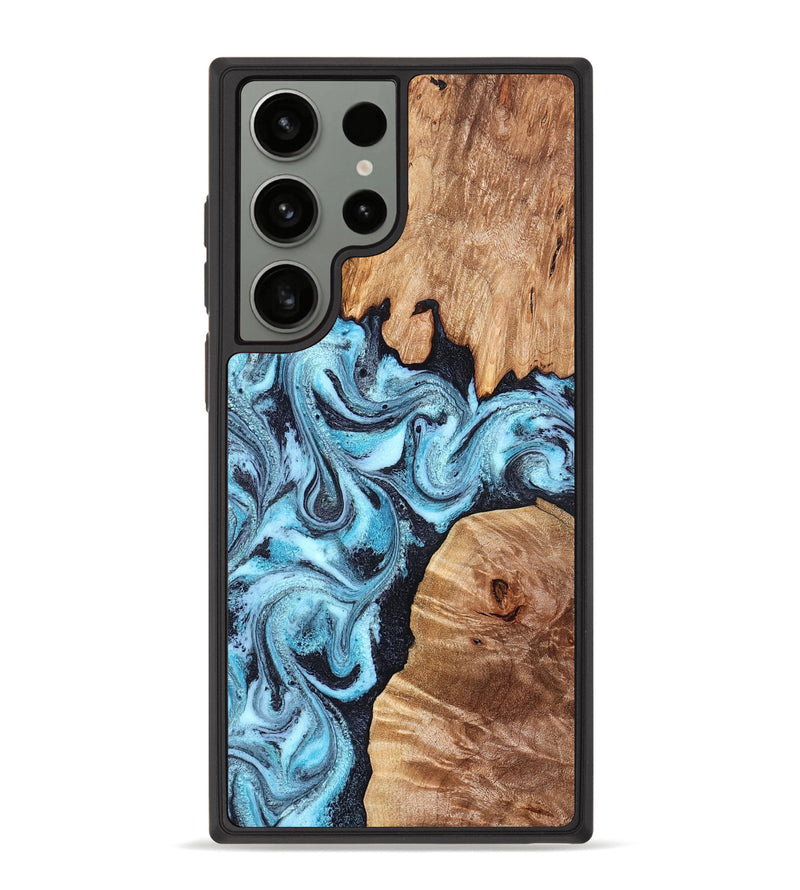 Galaxy S23 Ultra Wood Phone Case - Dillan (Blue, 827535)