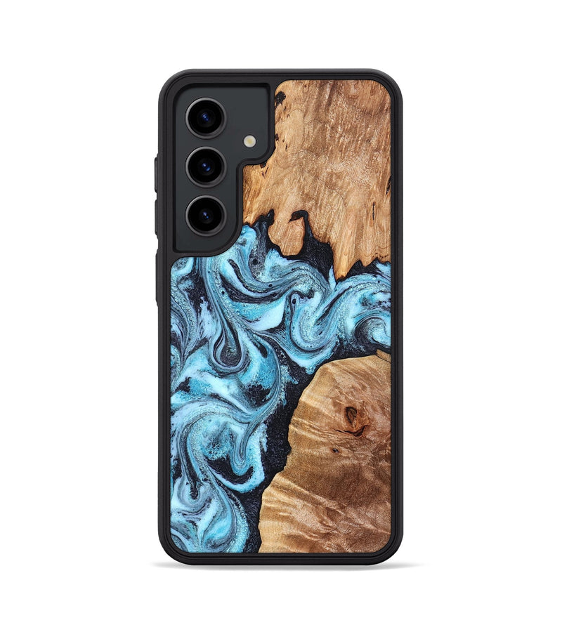 Galaxy S24 Wood Phone Case - Dillan (Blue, 827535)