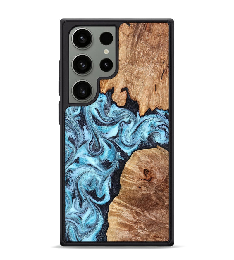 Galaxy S24 Ultra Wood Phone Case - Dillan (Blue, 827535)