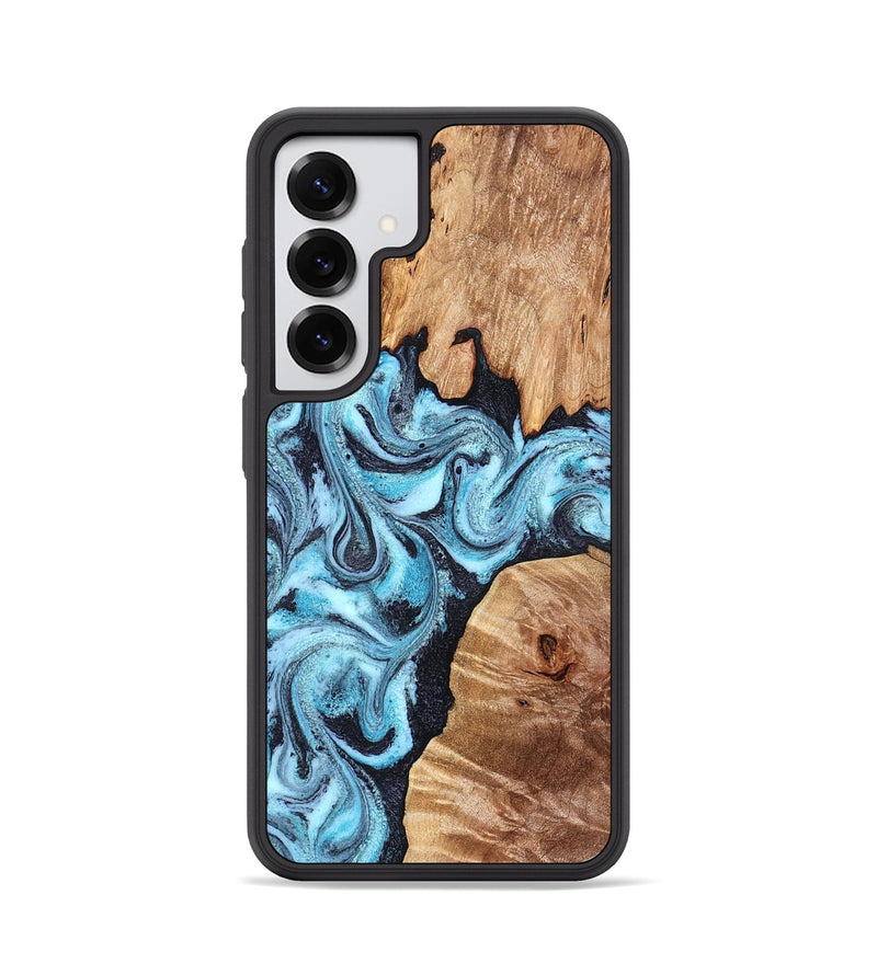 Galaxy S25 Wood Phone Case - Dillan (Blue, 827535)